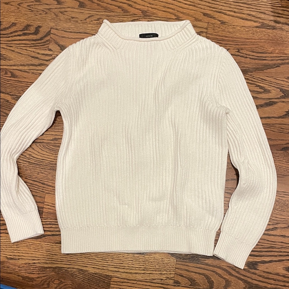 J Crew Elegant roll neck Cream Sweater